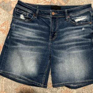 Buckle Black Denim Shorts Sz 29